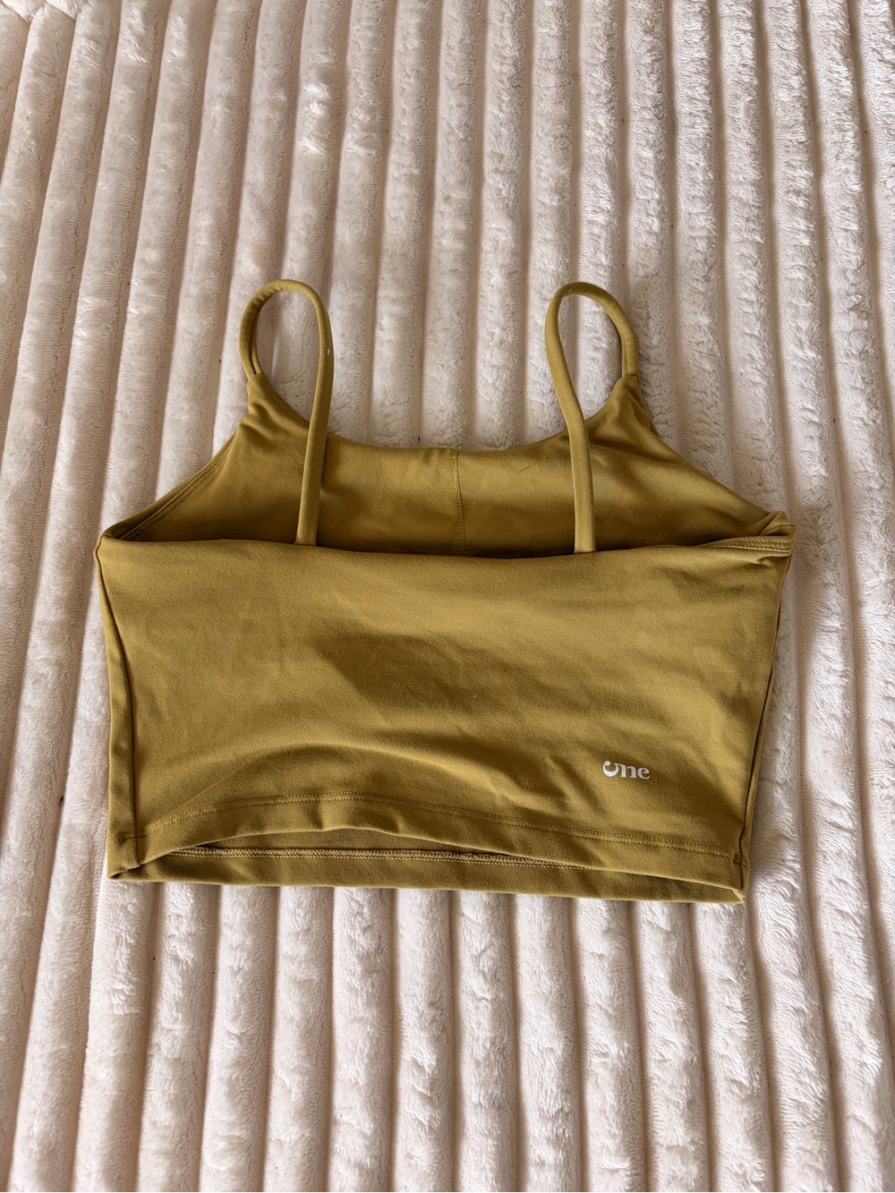 Olive Green Cropped Camisole Tank Top